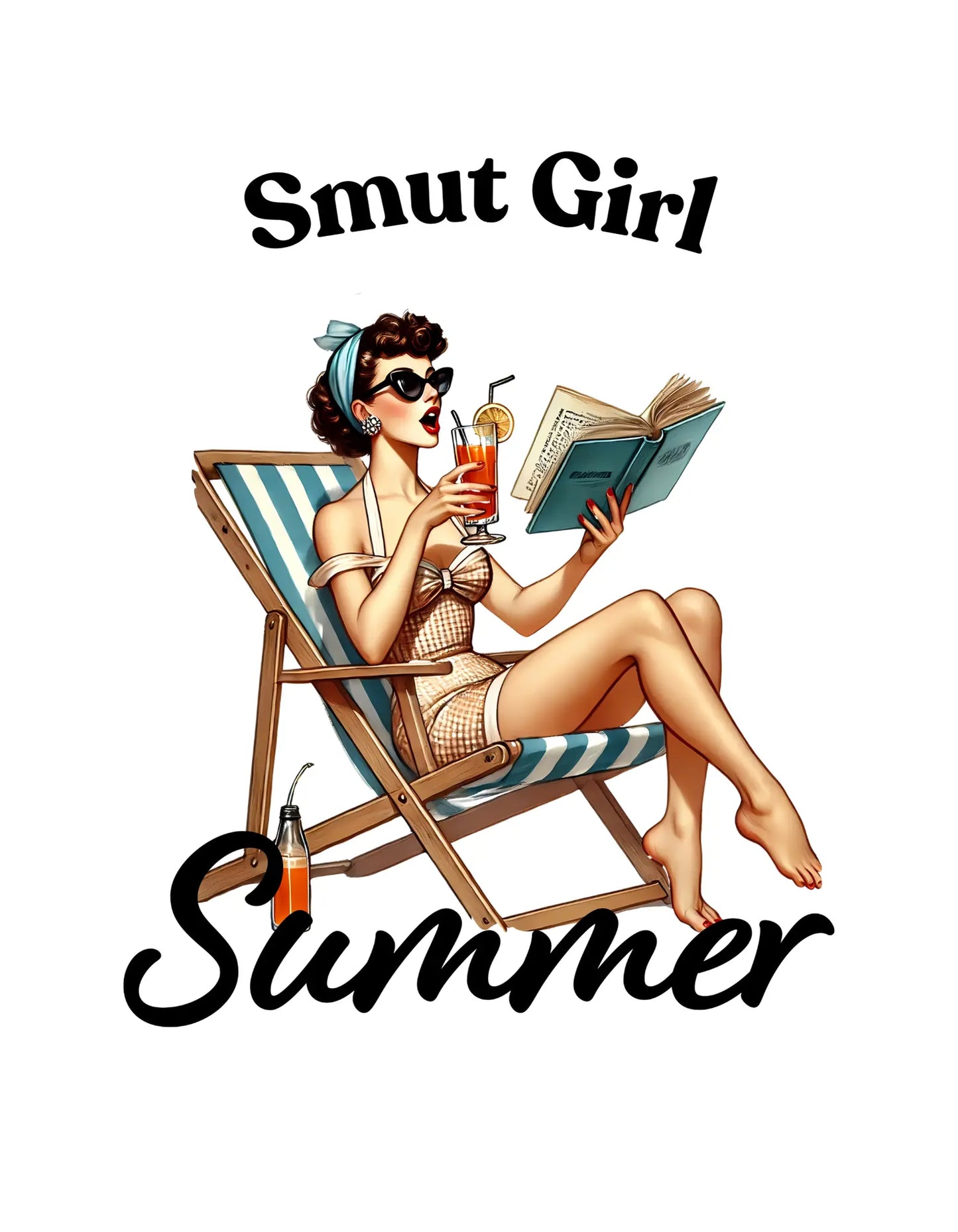 "Smut Girl Summer" Women’s relaxed v - neck t-shirt bookish goods - TBRaring