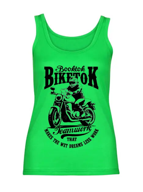 "Booktok Biketok Teamwork" Women's Racerback Tank top My Store
