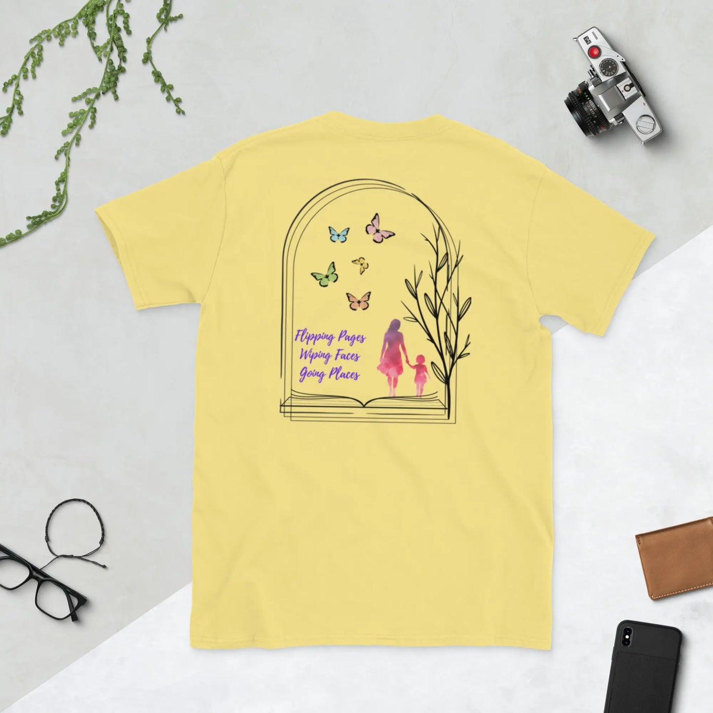 "Flipping Pages Wiping Faces Going Places" Short - Sleeve Unisex Bookishly T-Shirt - TBRaring