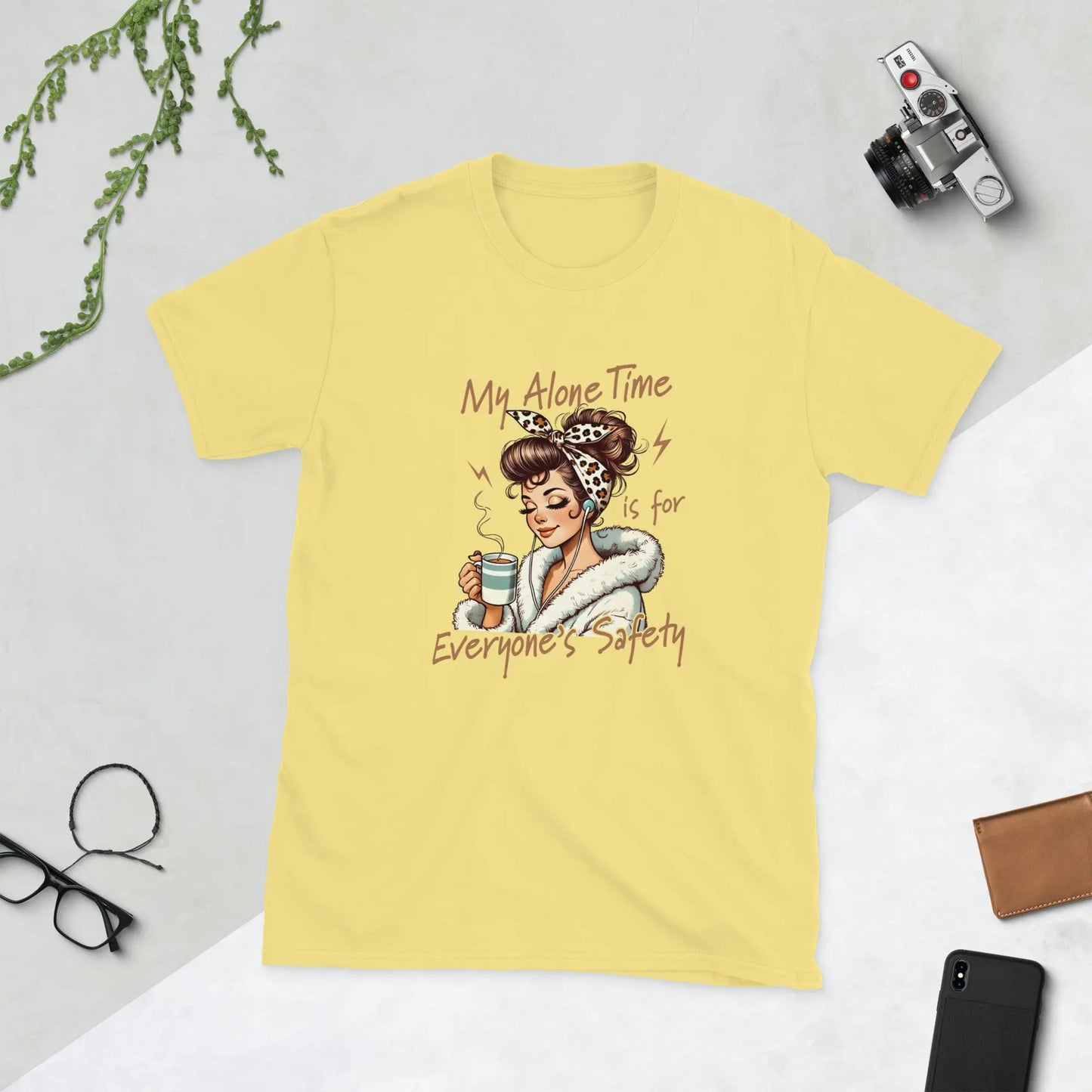 "My Alone Time is for Everyones Safety" Short - Sleeve Unisex Bookishly T-Shirt - TBRaring
