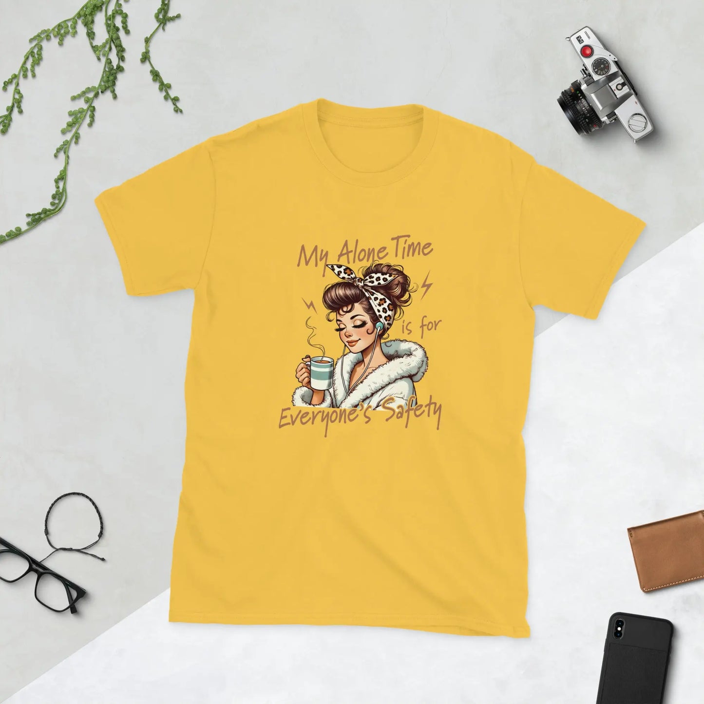 "My Alone Time is for Everyones Safety" Short - Sleeve Unisex Bookishly T-Shirt - TBRaring
