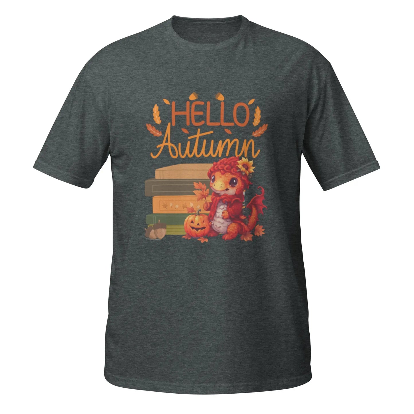 Hello Autumn Book Dragon Short - Sleeve Unisex T-Shirt - TBRaring