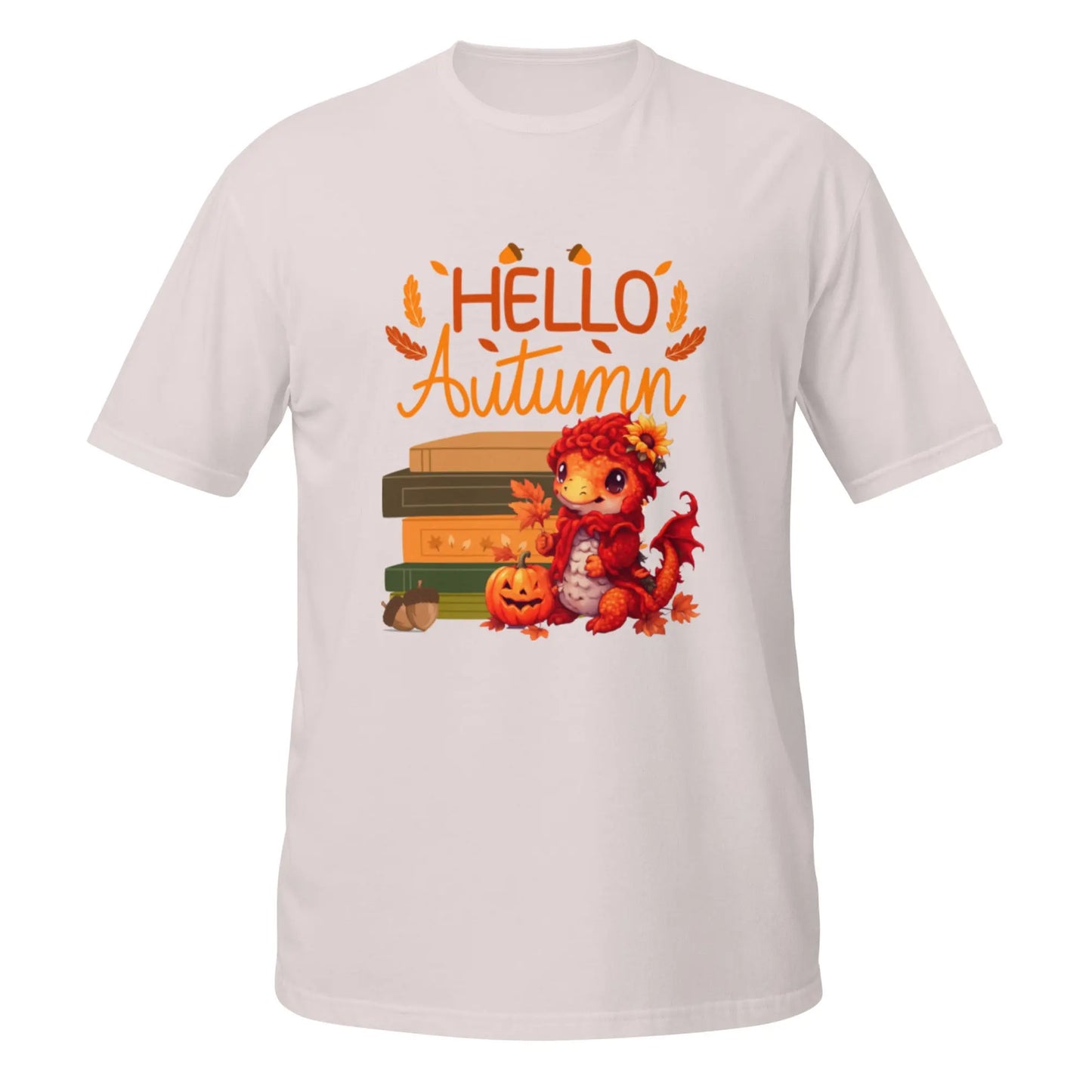 Hello Autumn Book Dragon Short - Sleeve Unisex T-Shirt - TBRaring