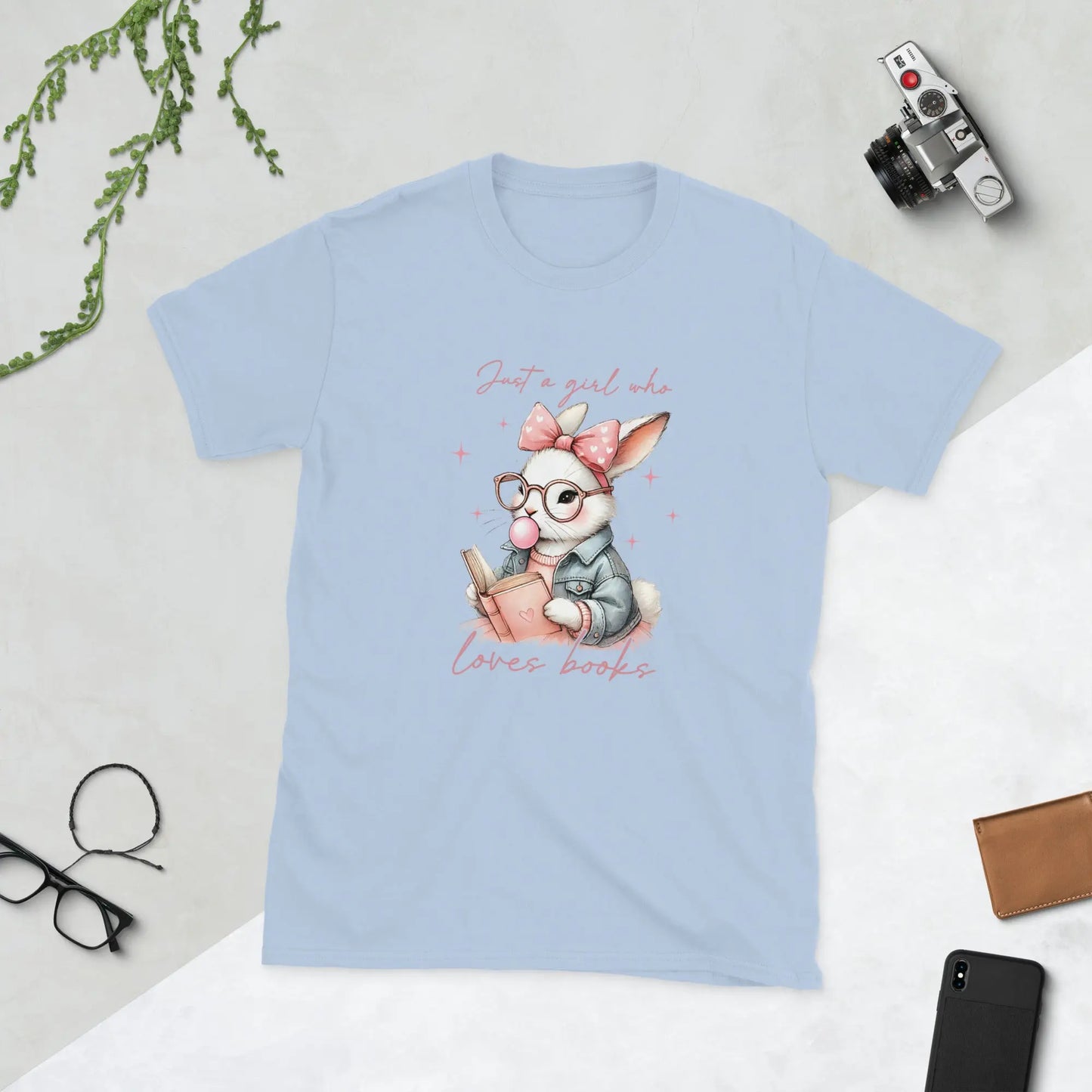 Bookish Shop "Just a Girl Who Loves Books" Short - Sleeve Unisex T-Shirt - TBRaring