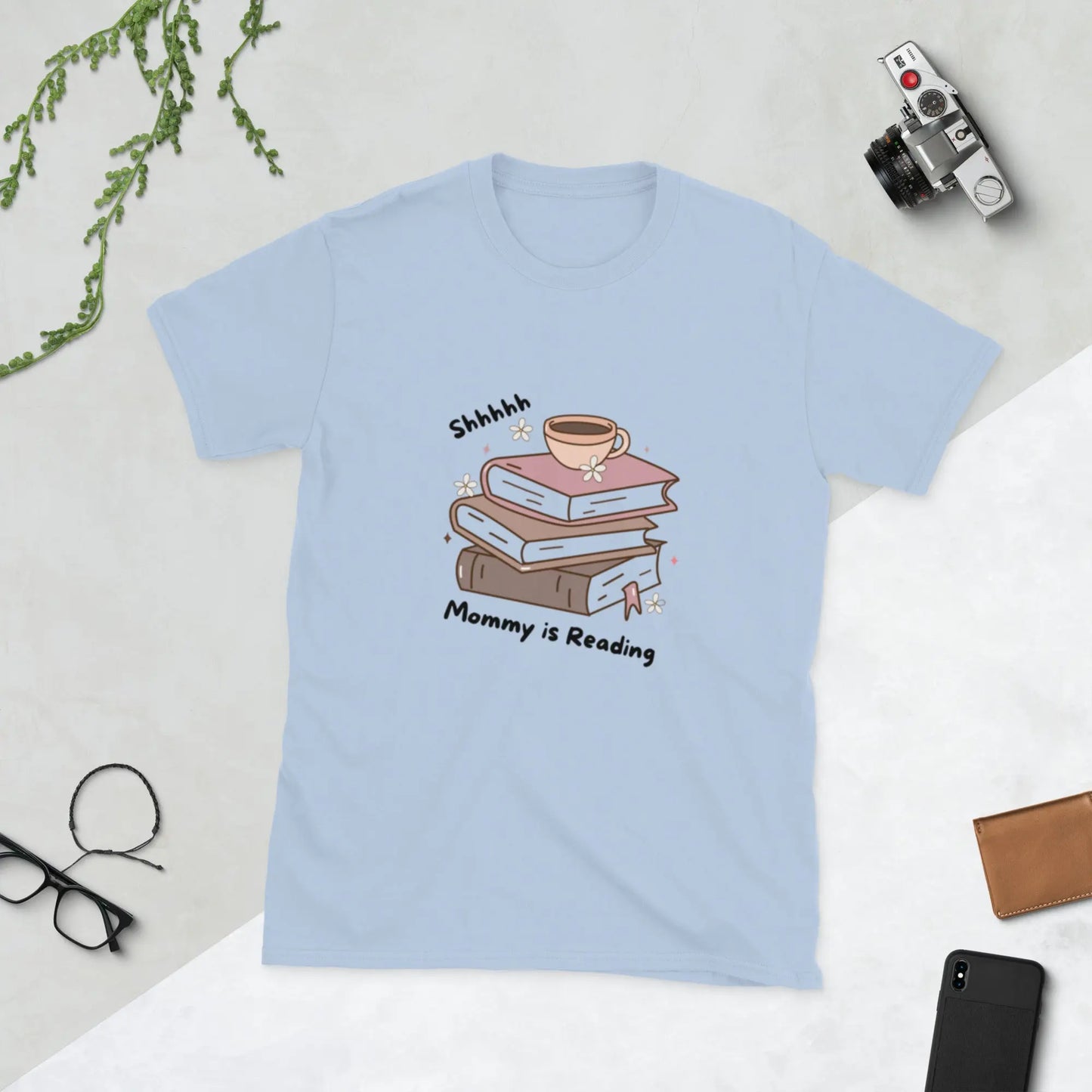 "Shhhh Mommy is Reading" Short - Sleeve Unisex Bookishly T-Shirt - TBRaring