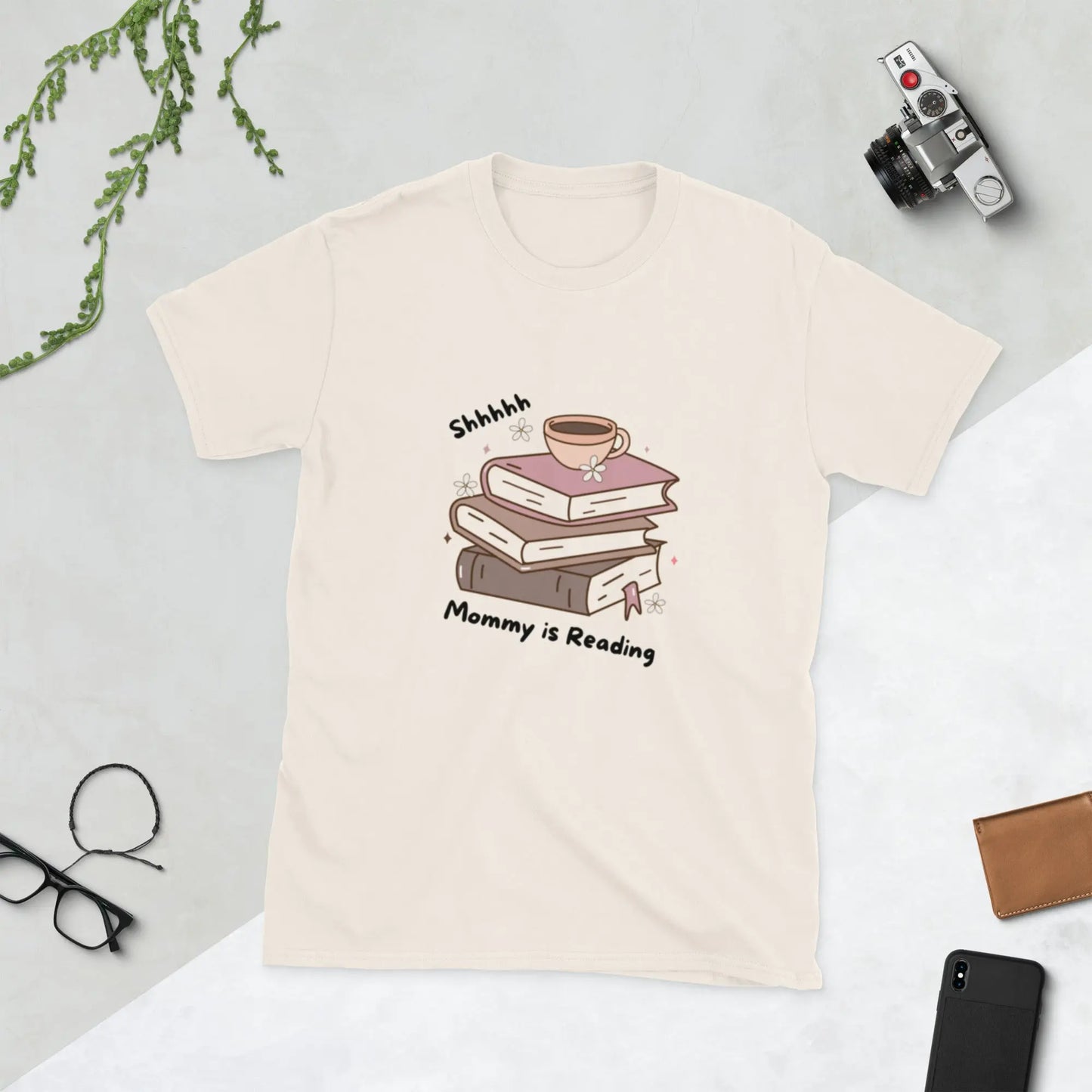 "Shhhh Mommy is Reading" Short - Sleeve Unisex Bookishly T-Shirt - TBRaring
