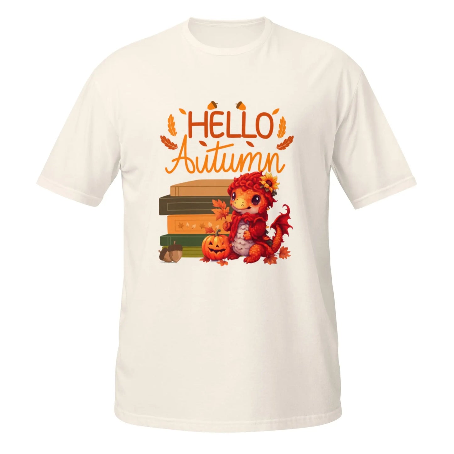 Hello Autumn Book Dragon Short - Sleeve Unisex T-Shirt - TBRaring