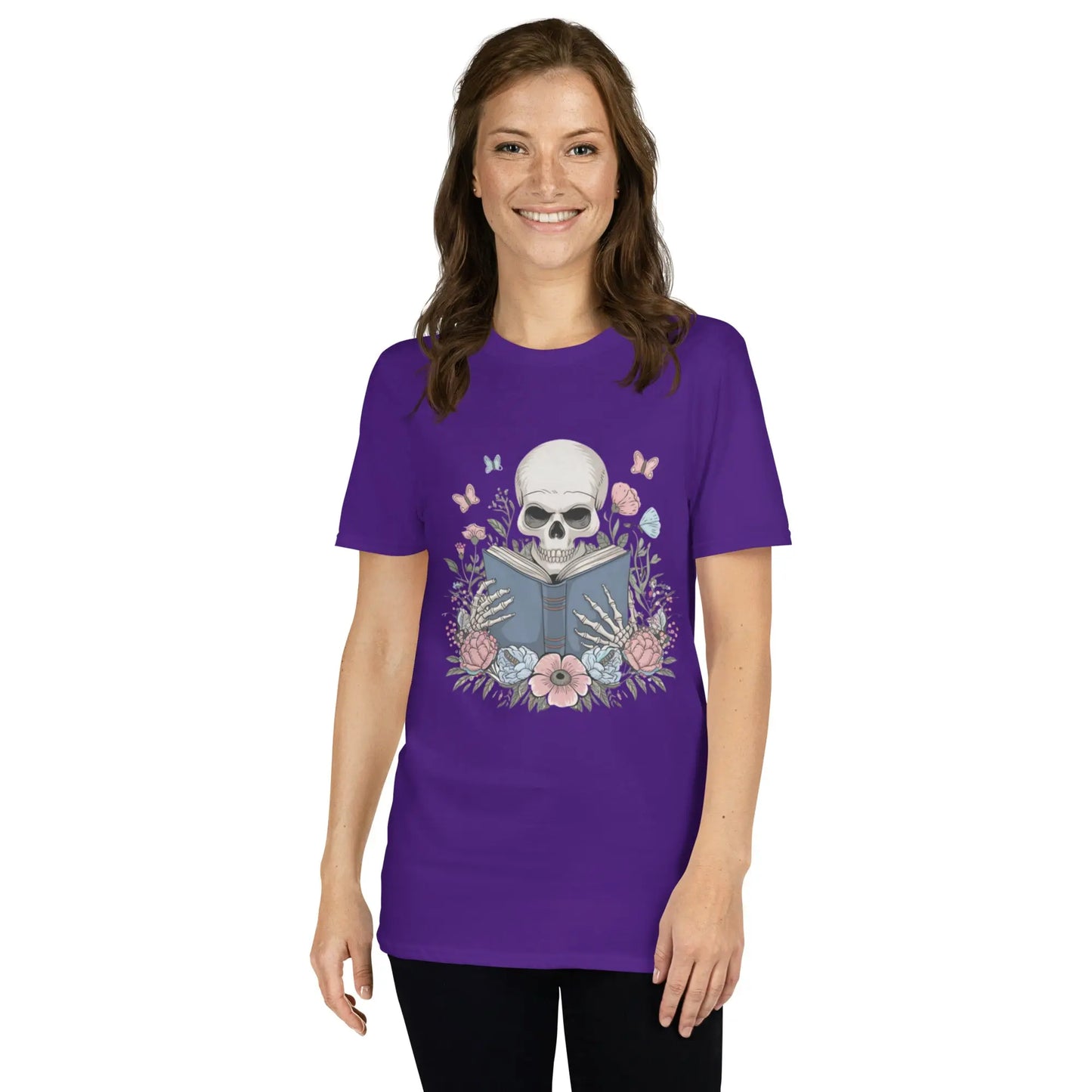 Bookish Shop Skeleton Reading Short - Sleeve Unisex T-Shirt - TBRaring