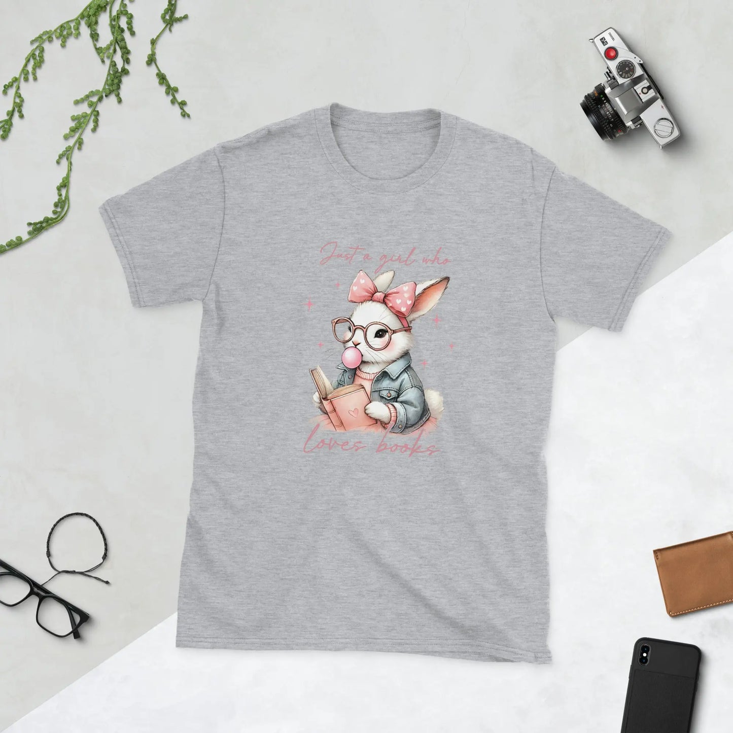 Bookish Shop "Just a Girl Who Loves Books" Short - Sleeve Unisex T-Shirt - TBRaring
