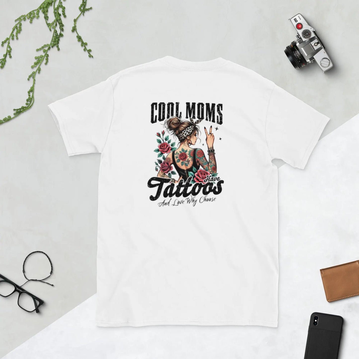 "Cool Moms Have Tattoos and Love Why Choose" Short - Sleeve Unisex Bookishly T-Shirt - TBRaring