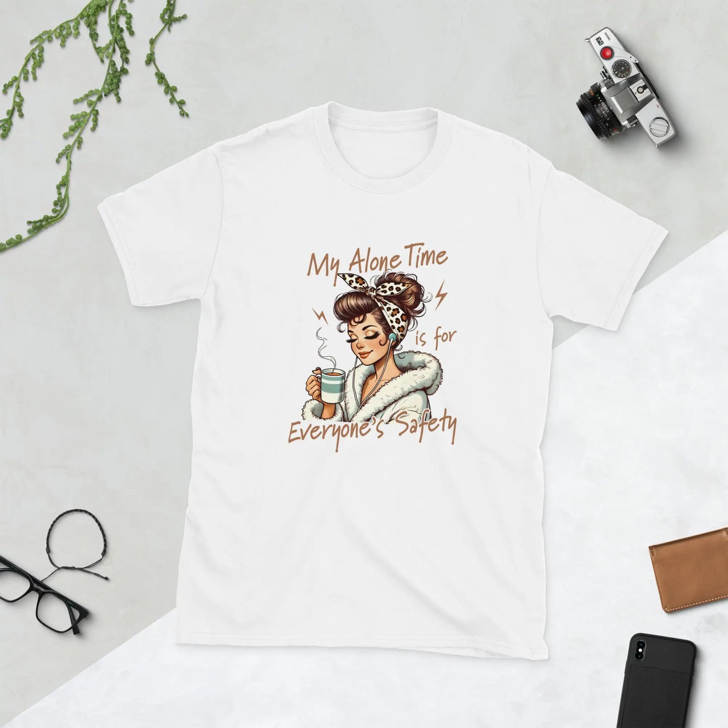 "My Alone Time is for Everyones Safety" Short - Sleeve Unisex Bookishly T-Shirt - TBRaring