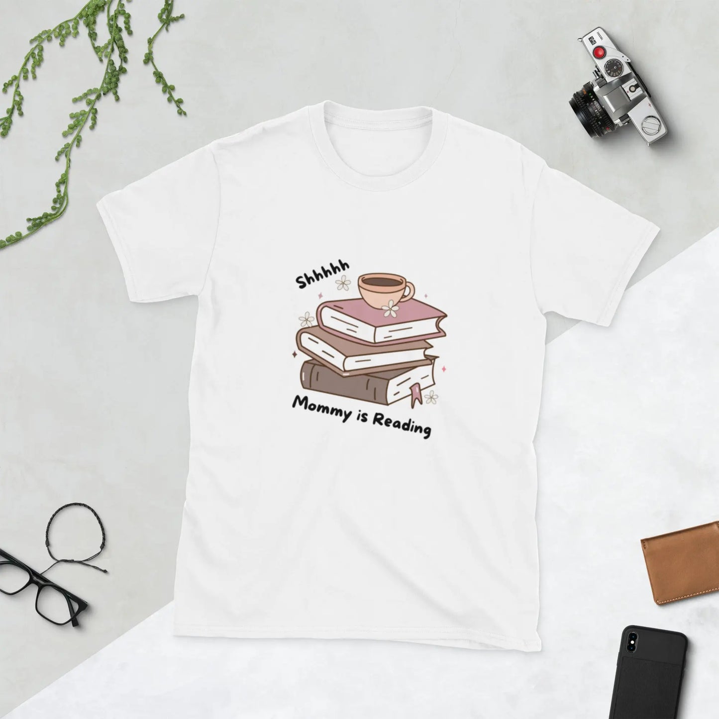 "Shhhh Mommy is Reading" Short - Sleeve Unisex Bookishly T-Shirt - TBRaring