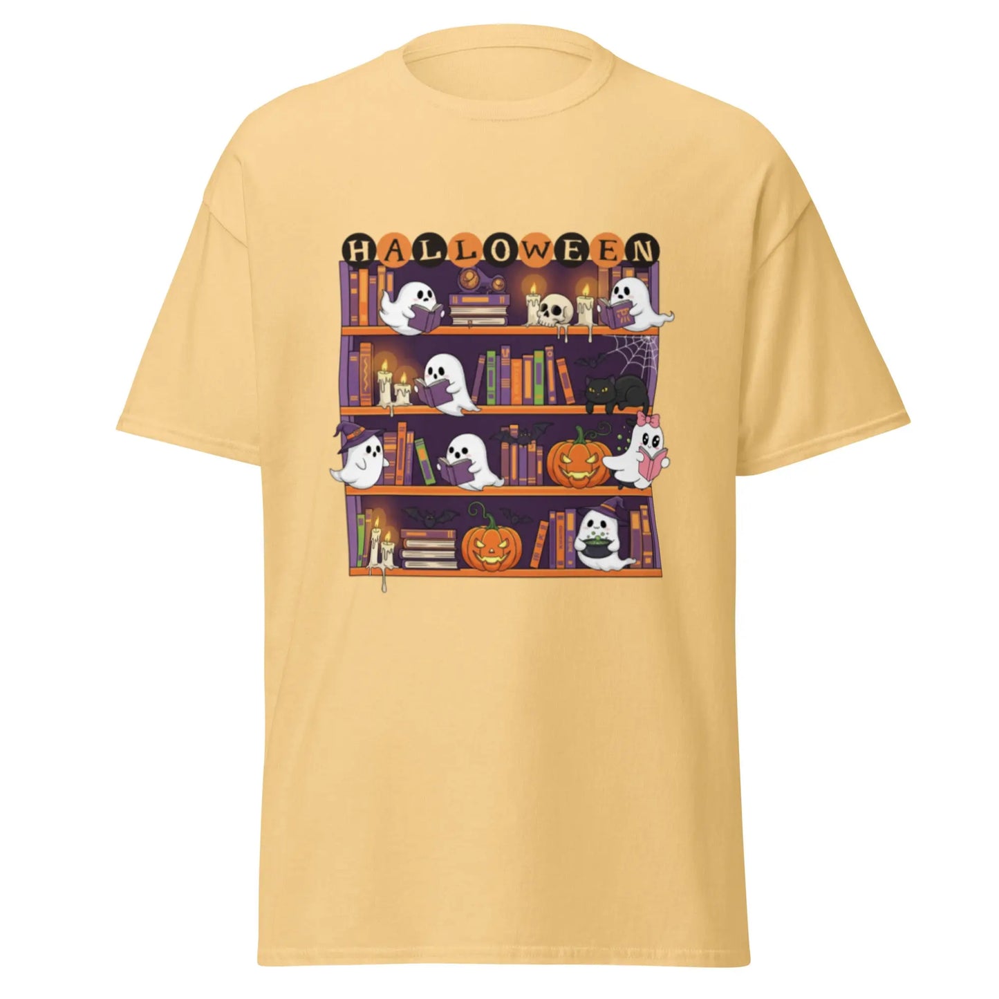 Ghost Halloween Bookcase classic tee - TBRaring