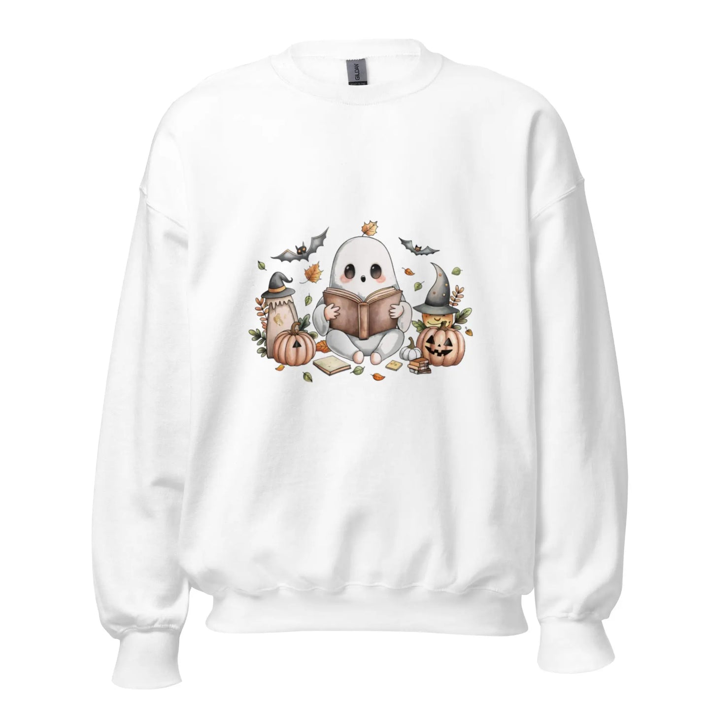 Cute Ghost Reading Sweatshirt - TBRaring