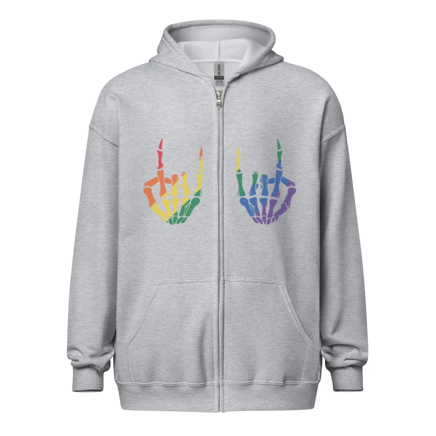 Gay, Bookish, Going Feral Pride Zip Up Hoodie - TBRaring