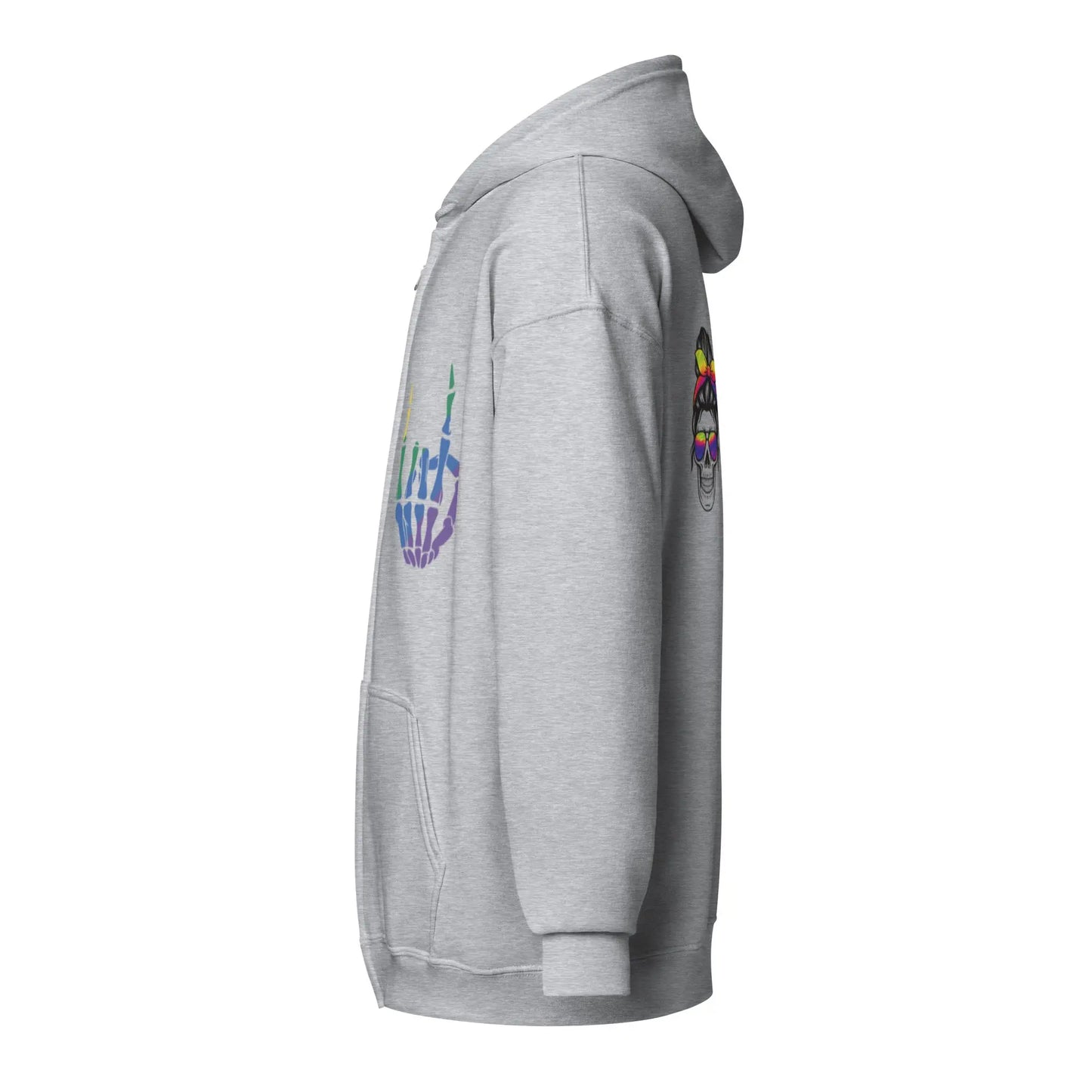 Gay, Bookish, Going Feral Pride Zip Up Hoodie - TBRaring