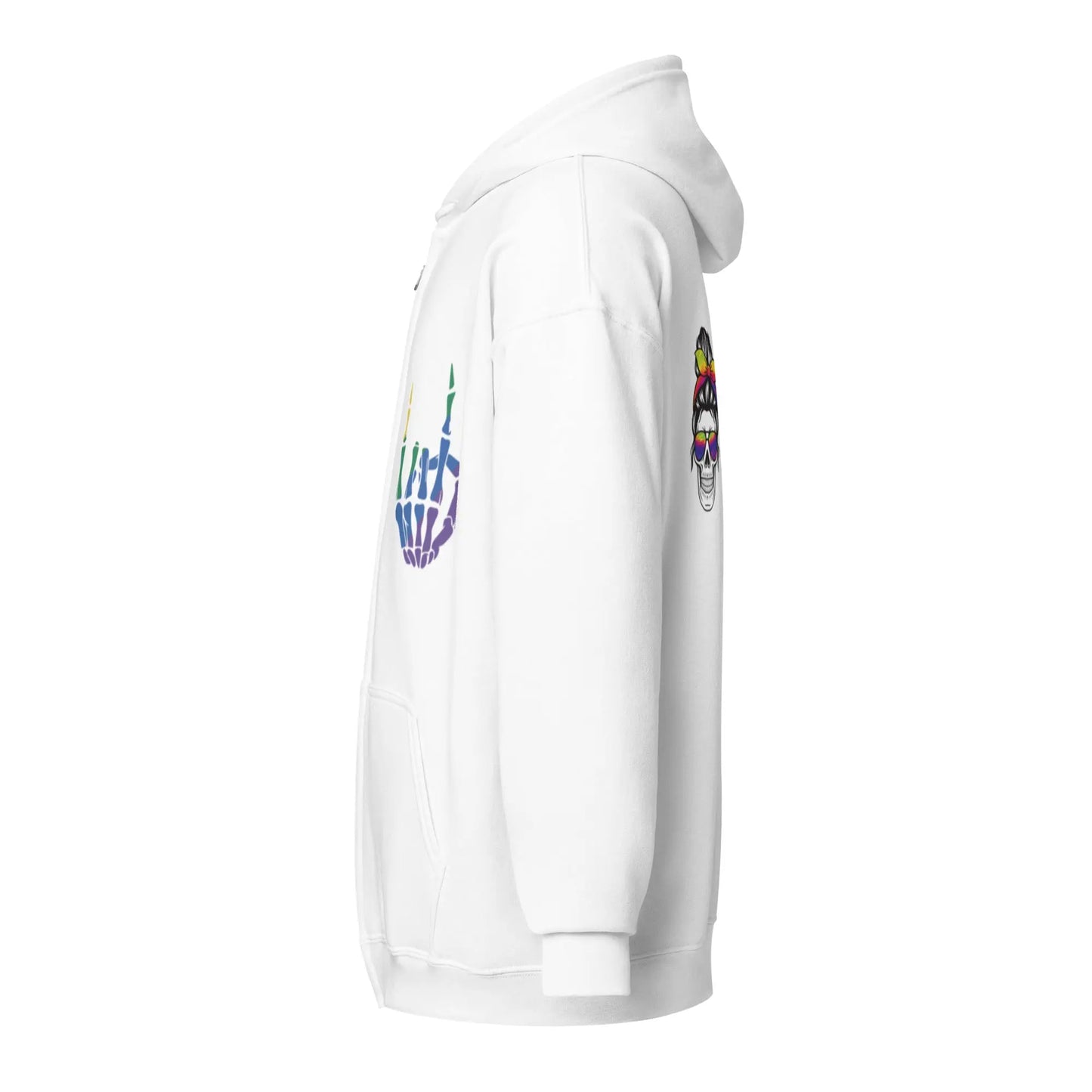 Gay, Bookish, Going Feral Pride Zip Up Hoodie - TBRaring
