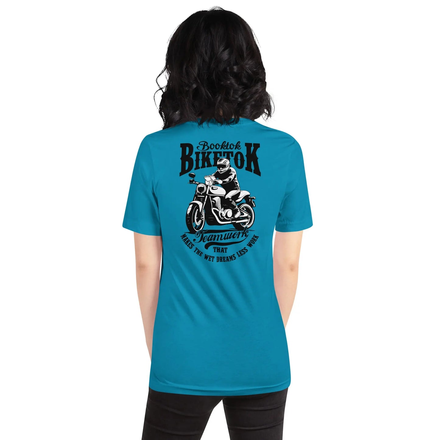 "Booktok Biketok Teamwork" Bookish Goods Unisex t-shirt - TBRaring