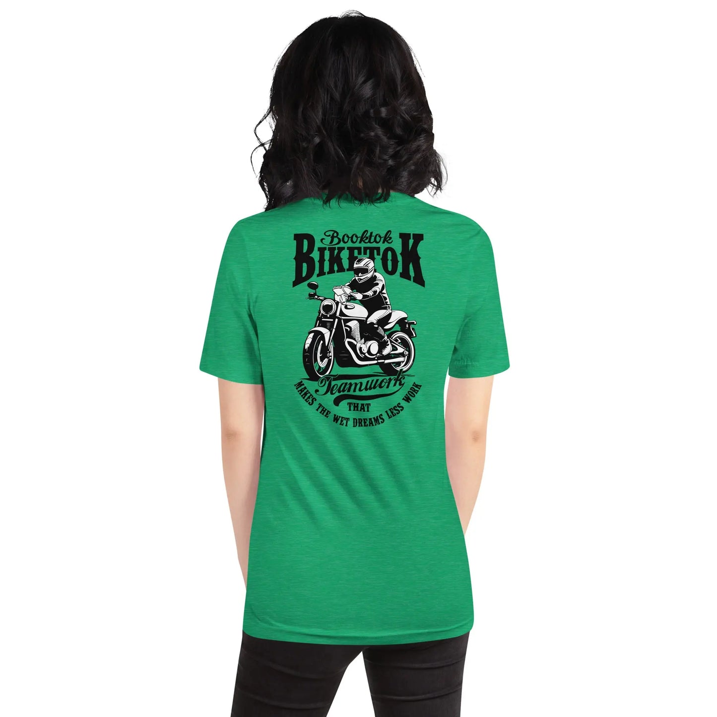 "Booktok Biketok Teamwork" Bookish Goods Unisex t-shirt - TBRaring