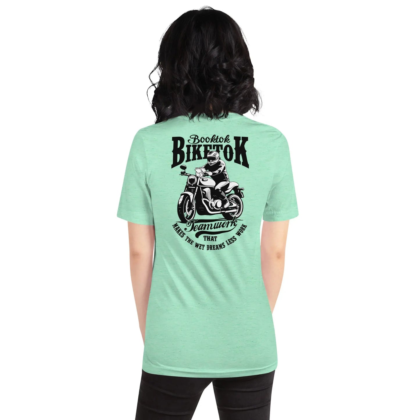 "Booktok Biketok Teamwork" Bookish Goods Unisex t-shirt - TBRaring