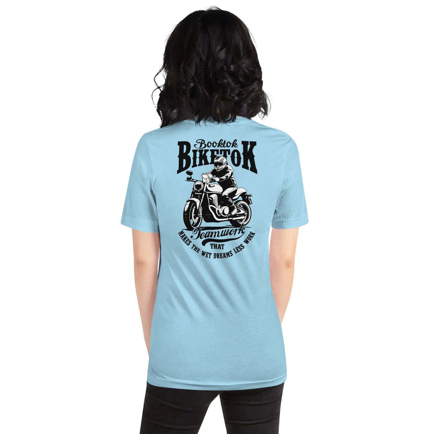 "Booktok Biketok Teamwork" Bookish Goods Unisex t-shirt - TBRaring