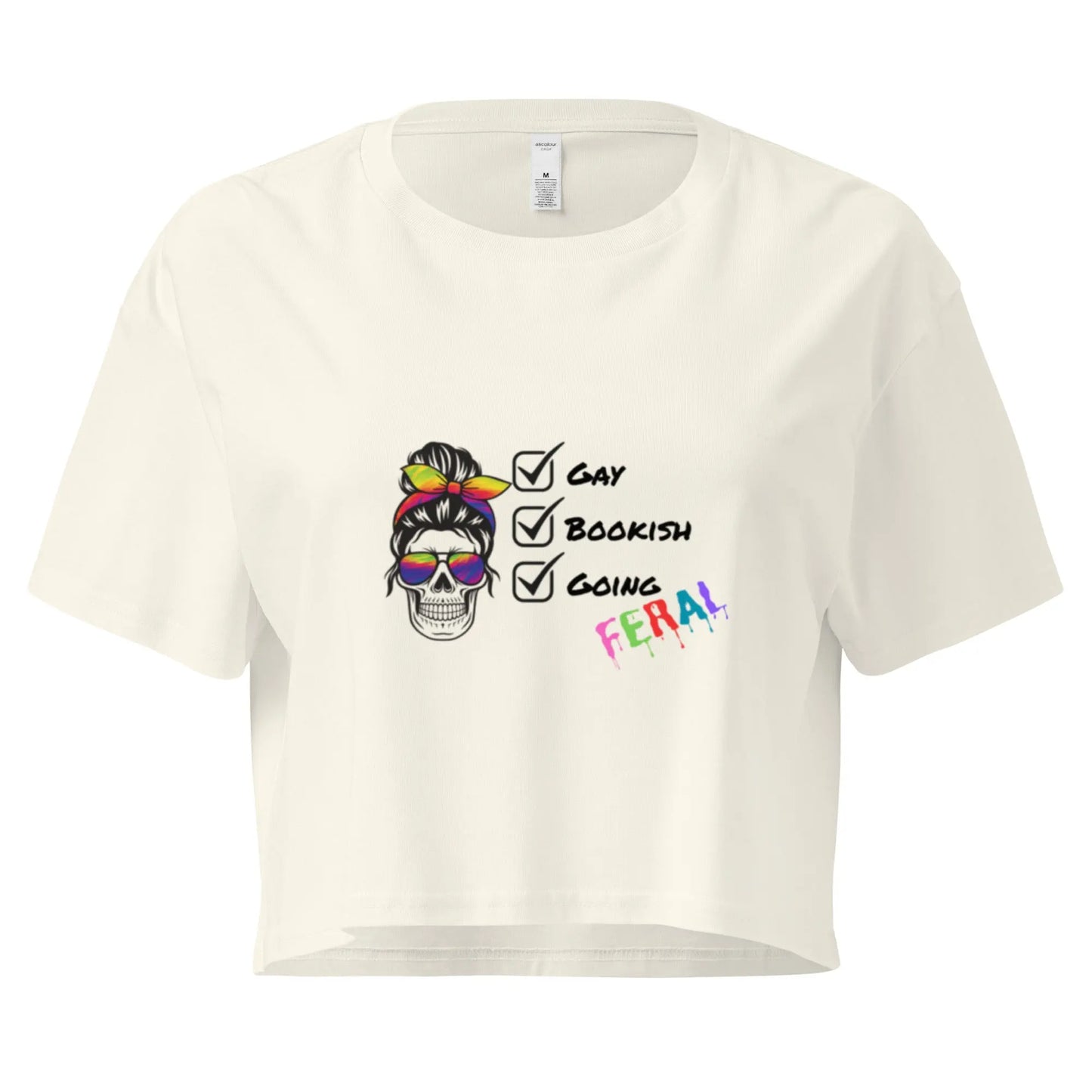 Gay, Bookish, Going Feral Women’s crop top - TBRaring