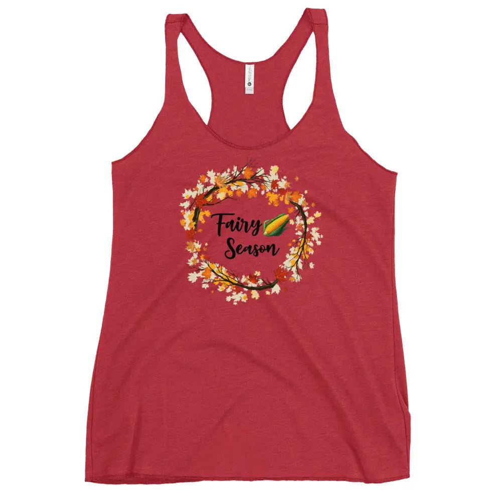 "Fairy Corn Season" Women's Racerback Tank top bookish shop - TBRaring