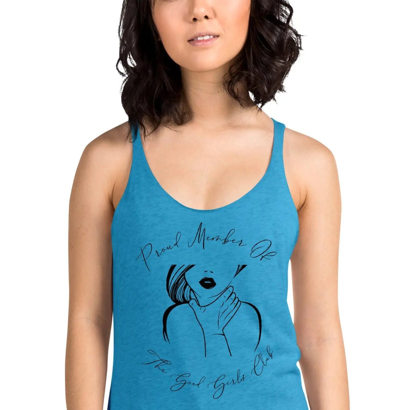 "Proud Member of the Good Girl Club" Women's Racerback Tank Bookish Goods - TBRaring