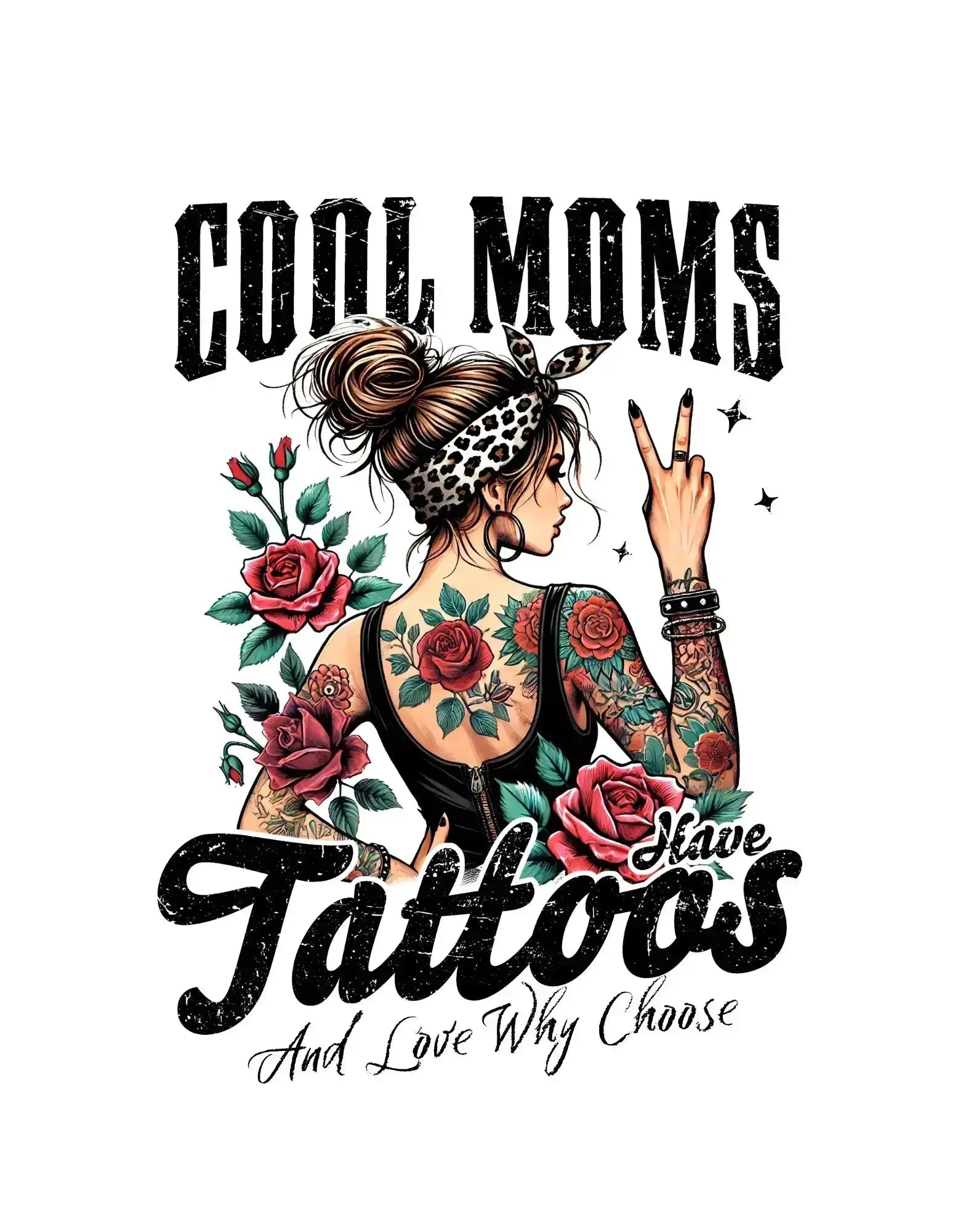 "Cool Moms Have Tattoos and Love Why Choose" Short - Sleeve Unisex Bookishly T-Shirt - TBRaring