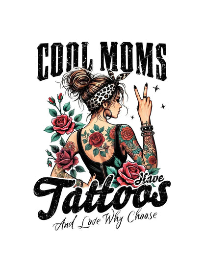 "Cool Moms Have Tattoos and Love Why Choose" Short - Sleeve Unisex Bookishly T-Shirt - TBRaring