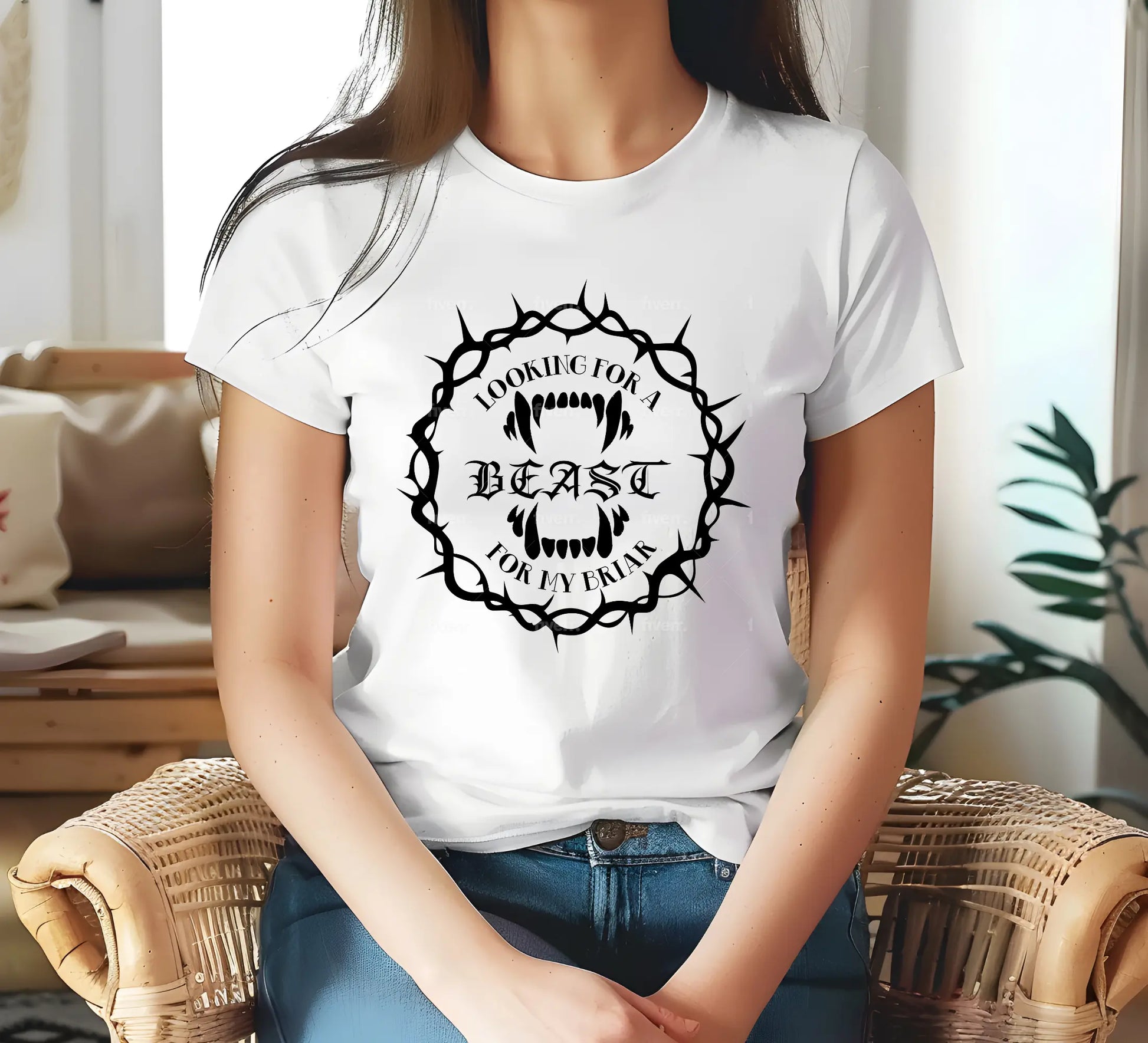 "Looking For A Beast For My Briar" Unisex t-shirt bookish merch - TBRaring
