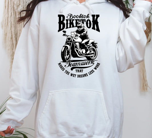 "Booktok Biketok Teamwork" Unisex Hoodie Bookish Goods - TBRaring