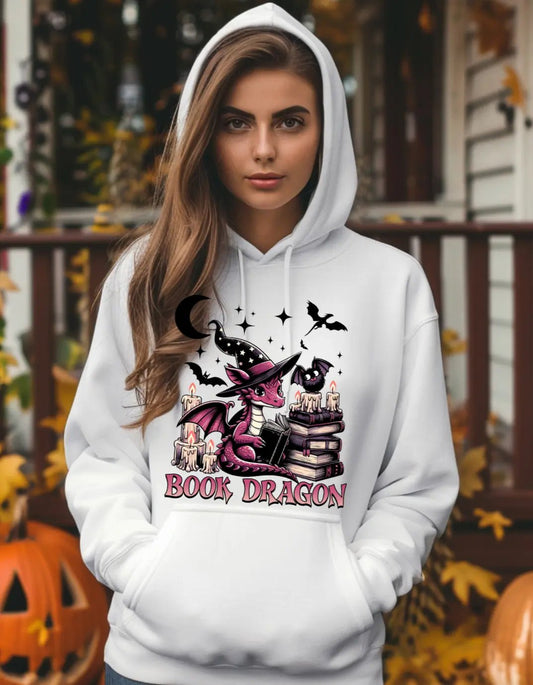 Halloween Book Dragon Hoodie - TBRaring