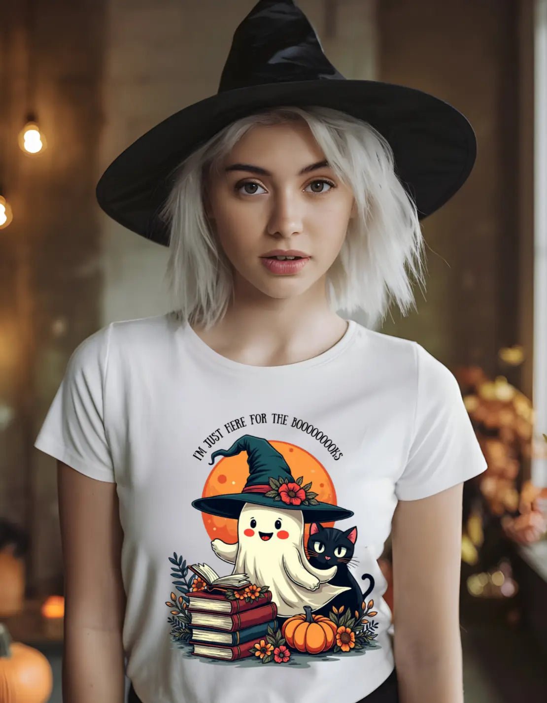 I'm Just Here For The Booooooooooooks Ghost classic tee - TBRaring