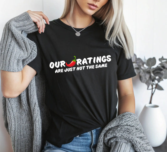 Bookish Shop "Our Chili Pepper Ratings" Unisex t-shirt - TBRaring