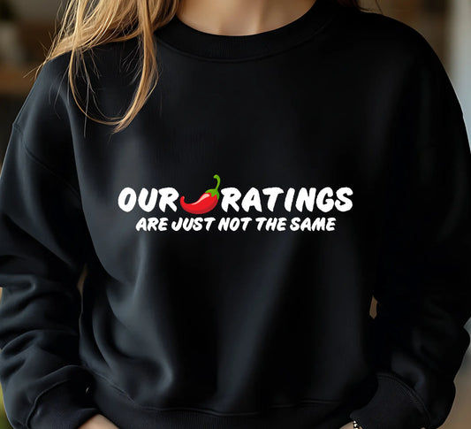"Our Chili Pepper Ratings are just not the same" Bookish Shop Unisex Premium Sweatshirt - TBRaring