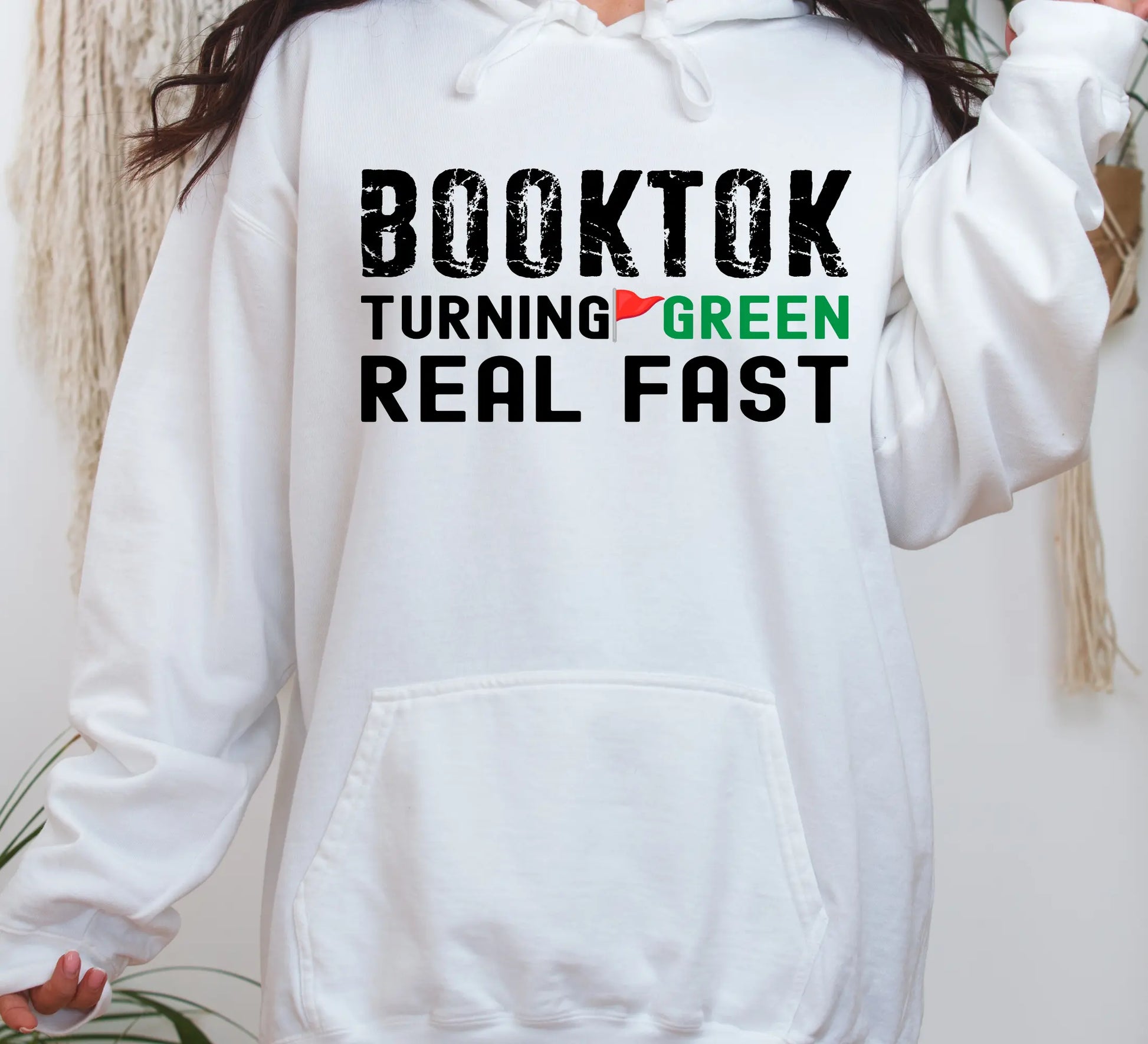 "Booktok Turning Red Flags Green" Unisex Hoodie Bookish Goods - TBRaring