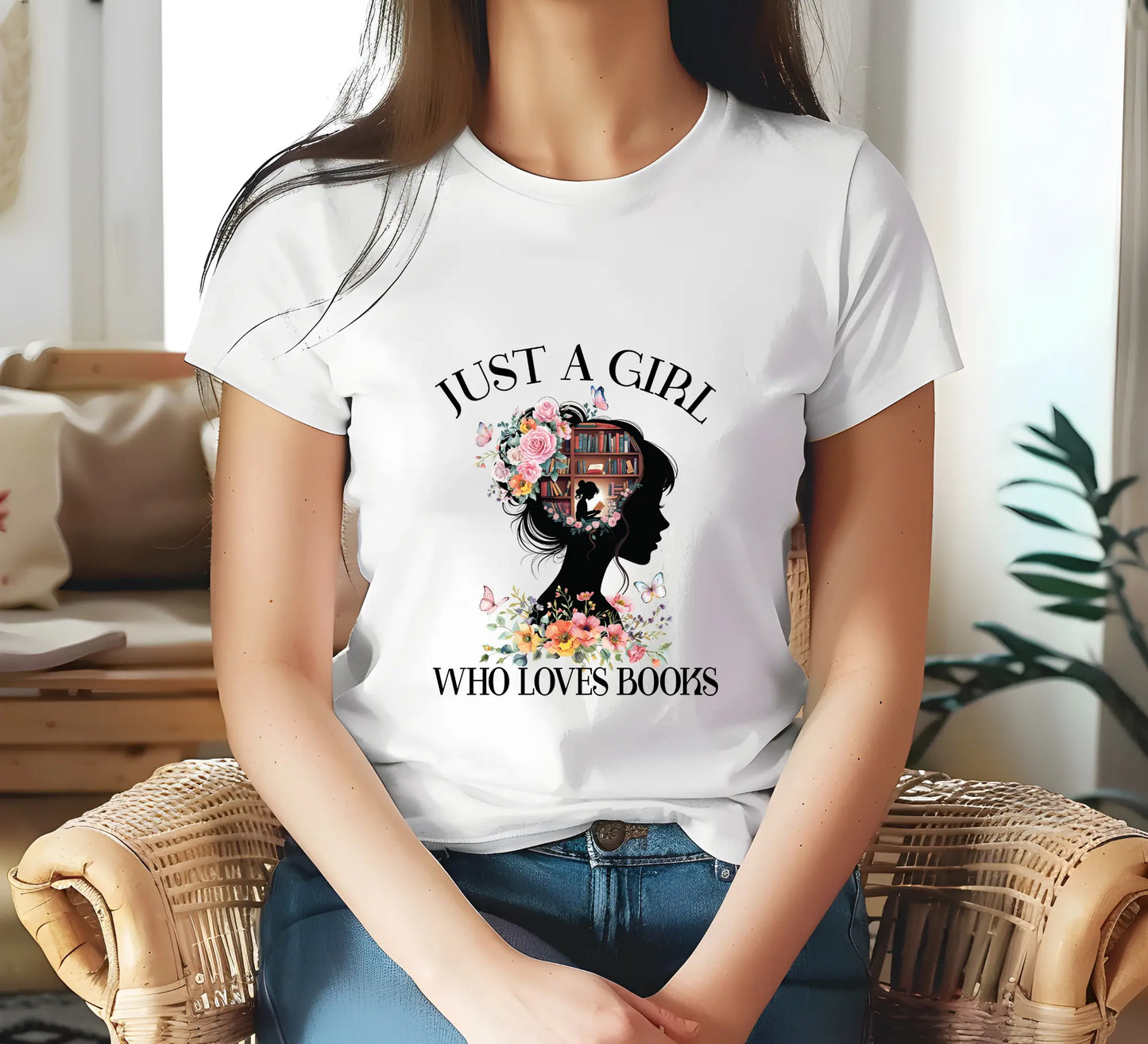 "Just A Girl Who Loves Books" Short - Sleeve Unisex T-Shirt Bookish Merch - TBRaring