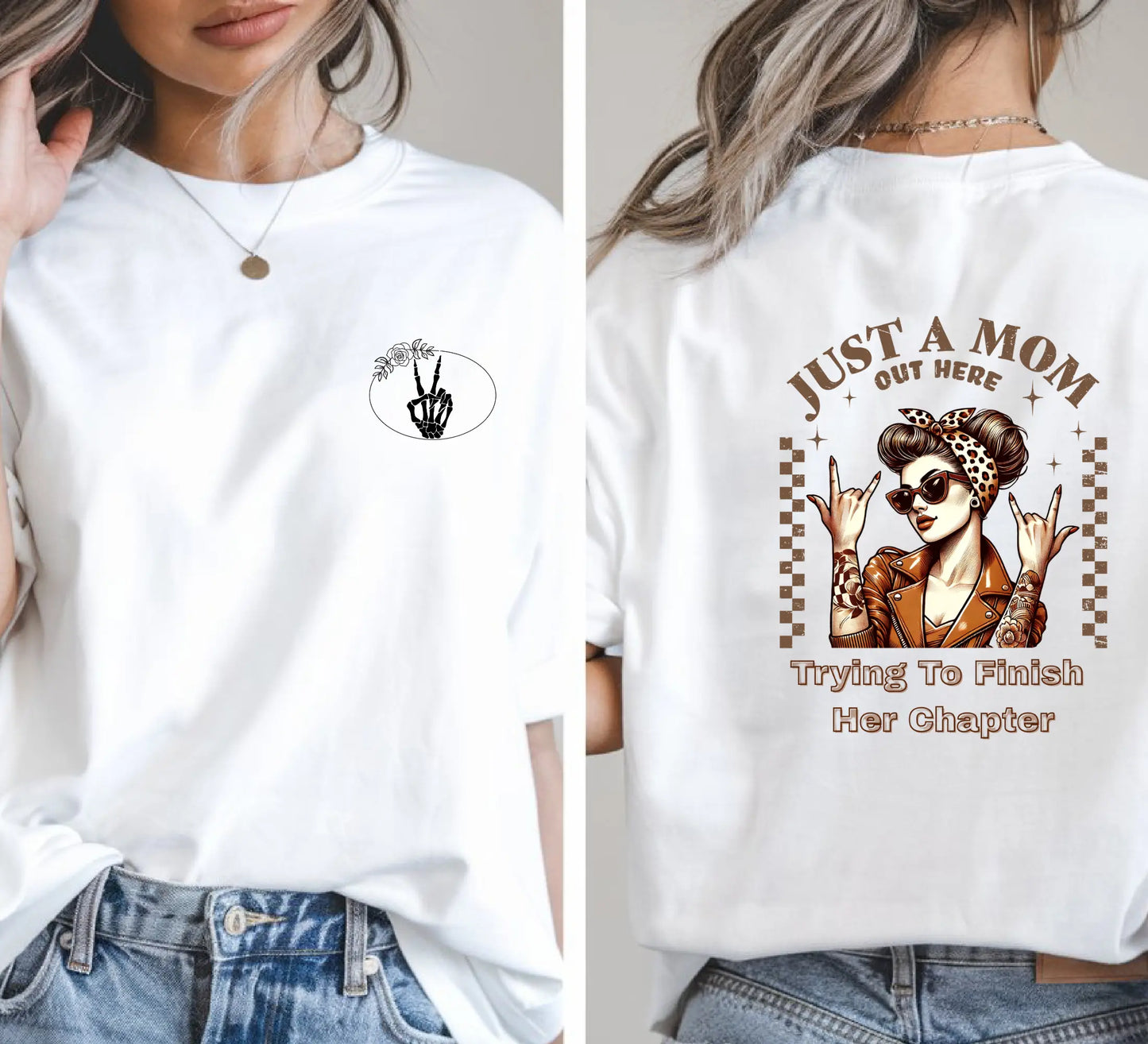 "Just a Mom Over Here Trying to Finish her Chapter" Short - Sleeve Unisex Bookishly T-Shirt - TBRaring