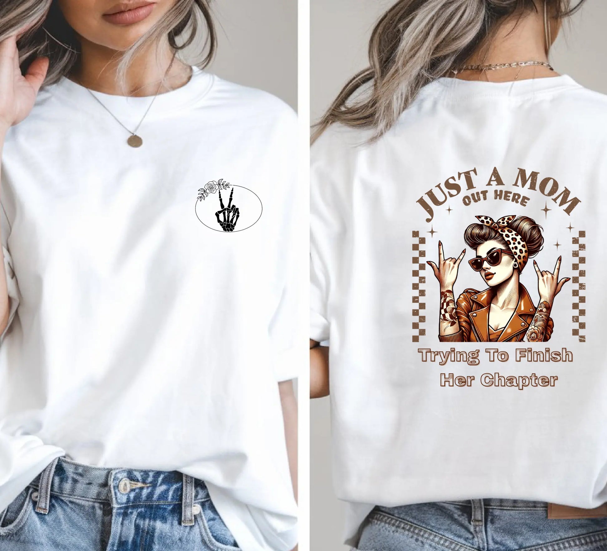 "Just a Mom Over Here Trying to Finish her Chapter" Short - Sleeve Unisex Bookishly T-Shirt - TBRaring