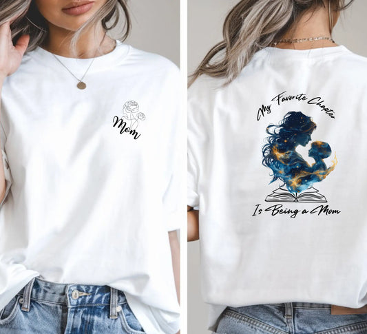 "My Favorite Chapter is Being a Mom" Short - Sleeve Unisex Bookishly T-Shirt - TBRaring