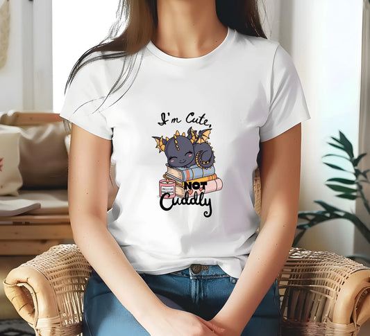 "I'm Cute, Not Cuddly" Short - Sleeve Unisex T-Shirt bookish merch - TBRaring