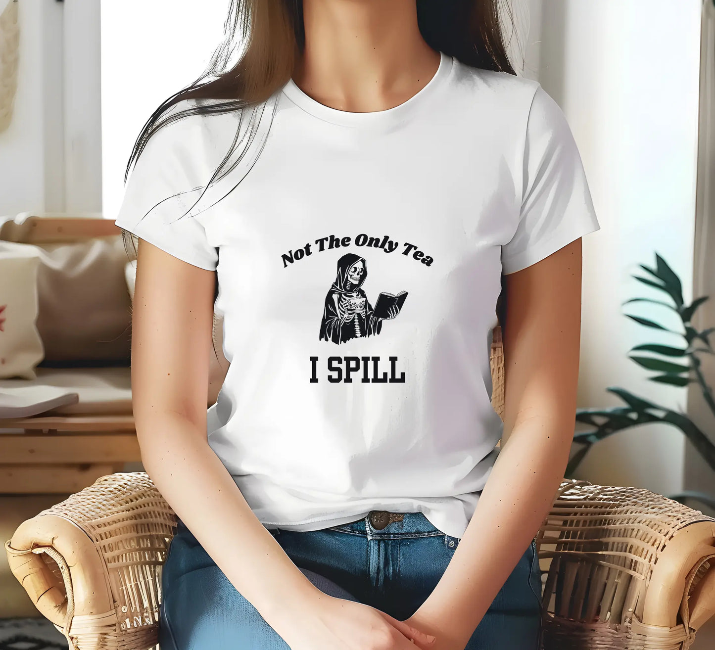 Bookish Goods "Not The Only Tea I Spill" Women's Relaxed T-Shirt - TBRaring
