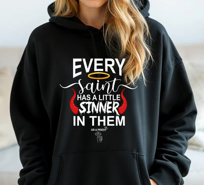 "Every Saint has a little sinner in them" Unisex Hoodie bookish merch - TBRaring