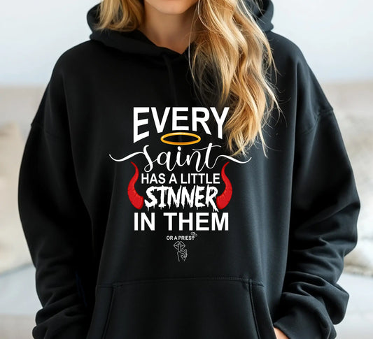 "Every Saint has a little sinner in them" Unisex Hoodie bookish merch - TBRaring