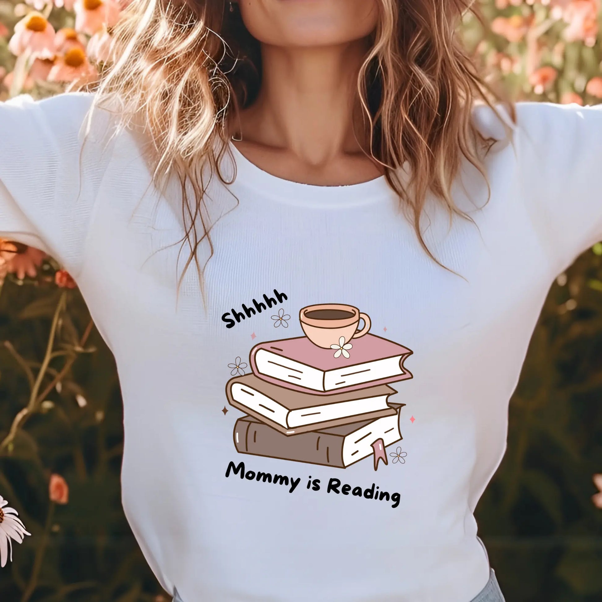 "Shhhh Mommy is Reading" Short - Sleeve Unisex Bookishly T-Shirt - TBRaring