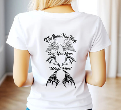 "If He Doesn't Have Wings" Bookish Shop Unisex t-shirt - TBRaring
