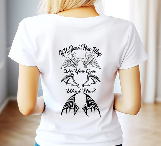 "If He Doesn't Have Wings" Bookish Shop Unisex t-shirt - TBRaring