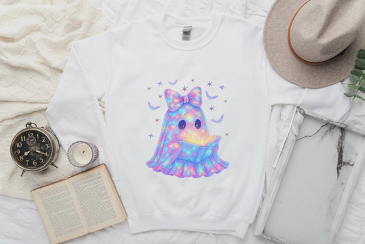 Rainbow Glow Ghost Sweatshirt