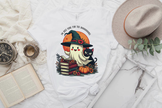 I'm Just Here For The Booooooooooooks Ghost classic tee